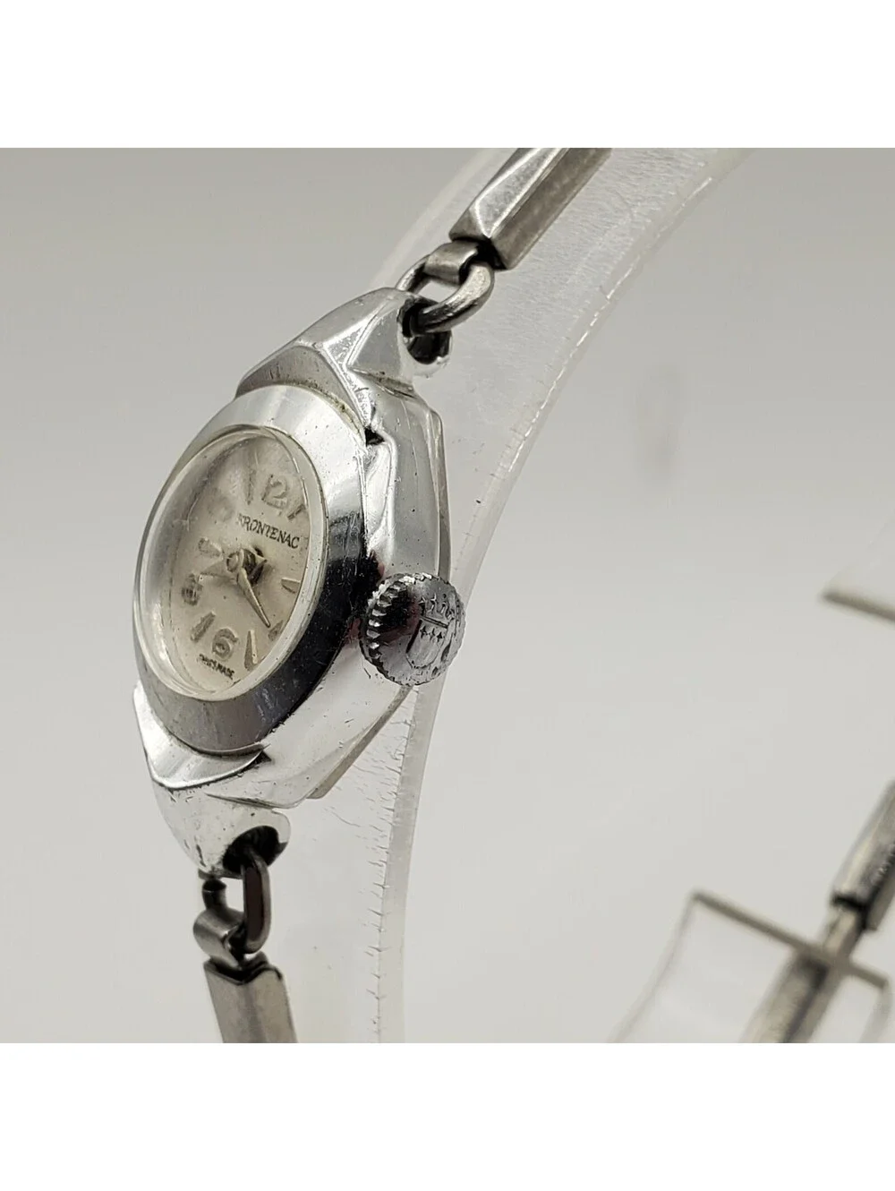 Vintage Frontenac Mechanical Womens Watch  Silver Tone For Parts Or Repair